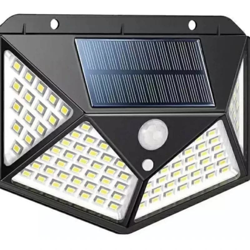 Lámpara para exterior con panel solar, luz led y sensor de movimiento