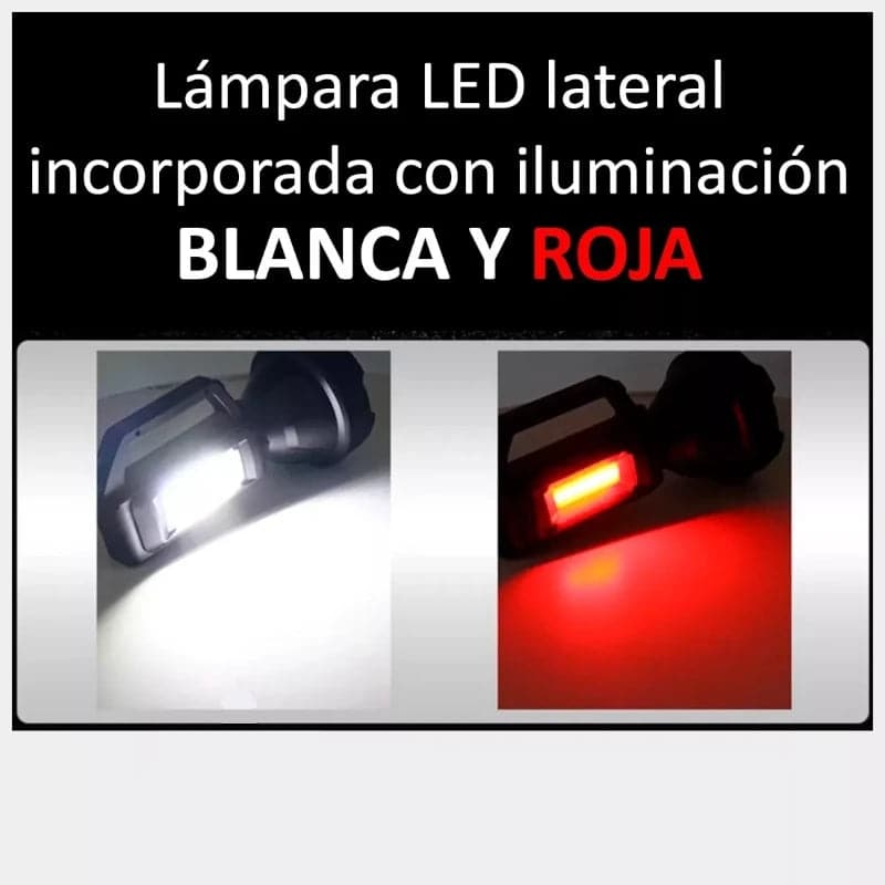 Linterna portátil y potente luz led de largo alcance recargable con USB