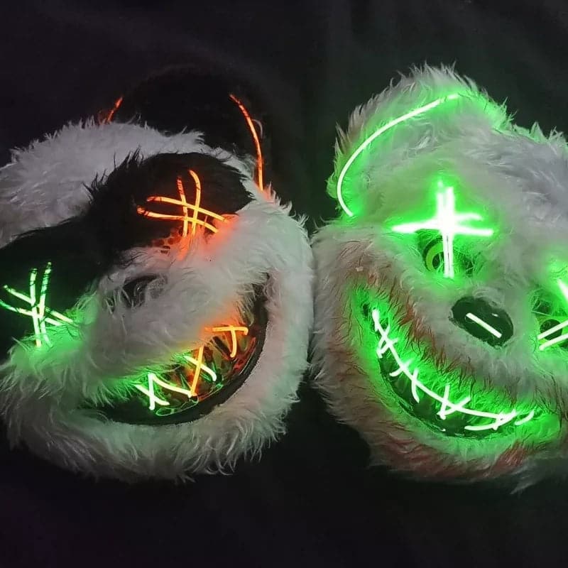 Mascaras de peluche con LED