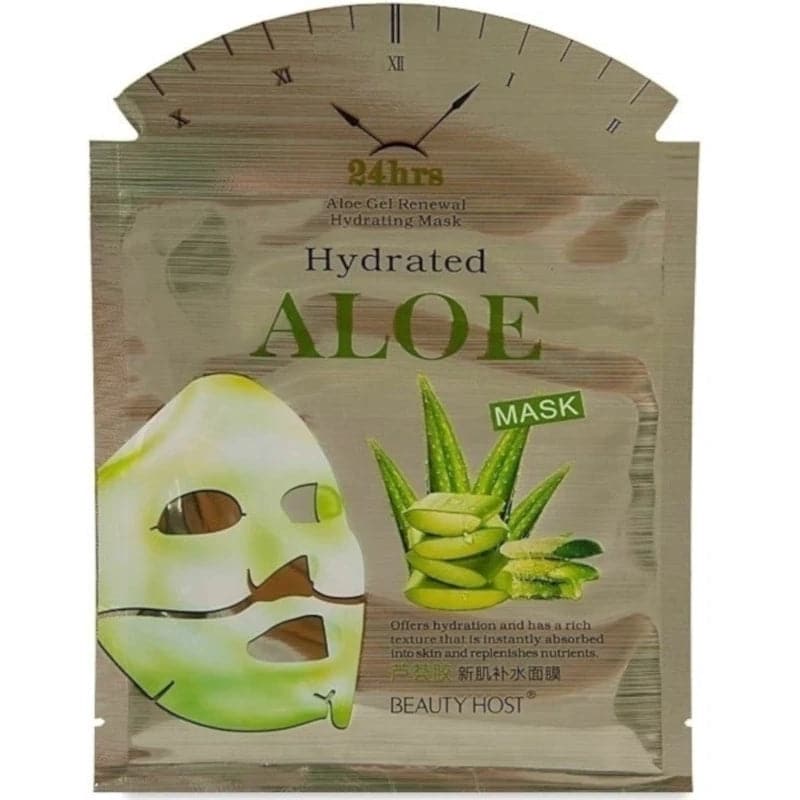 Mascarilla facial que limpia y nutre de aloe vera con 10 unidades