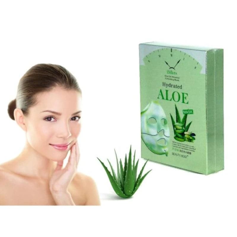 Mascarilla facial que limpia y nutre de aloe vera con 10 unidades