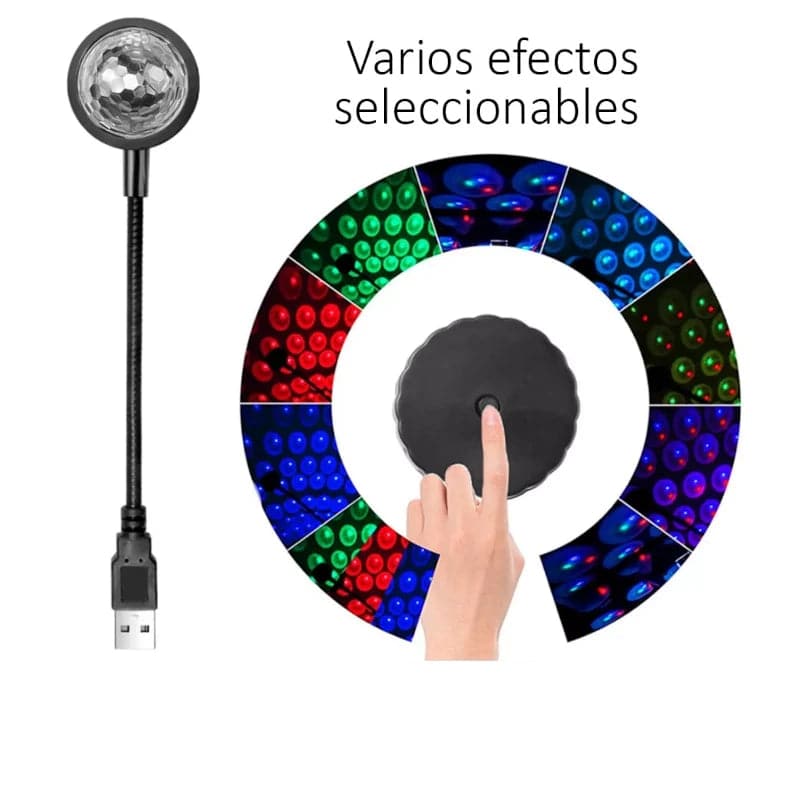 Mini globo bola de luz led Rgb con usb para fiesta flexible