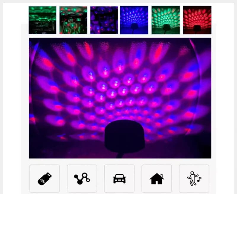 Mini globo bola de luz led Rgb con usb para fiesta flexible