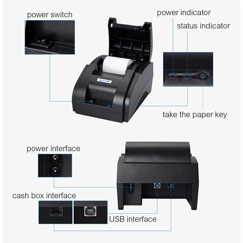 Impresora POS Tickera Termica 58mm Xprinter