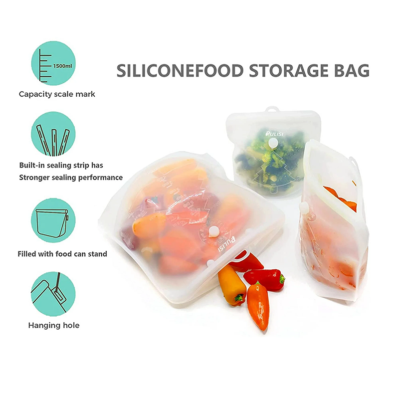 Bolsa de Silicona Hermetica para Alimentos de 1000ml