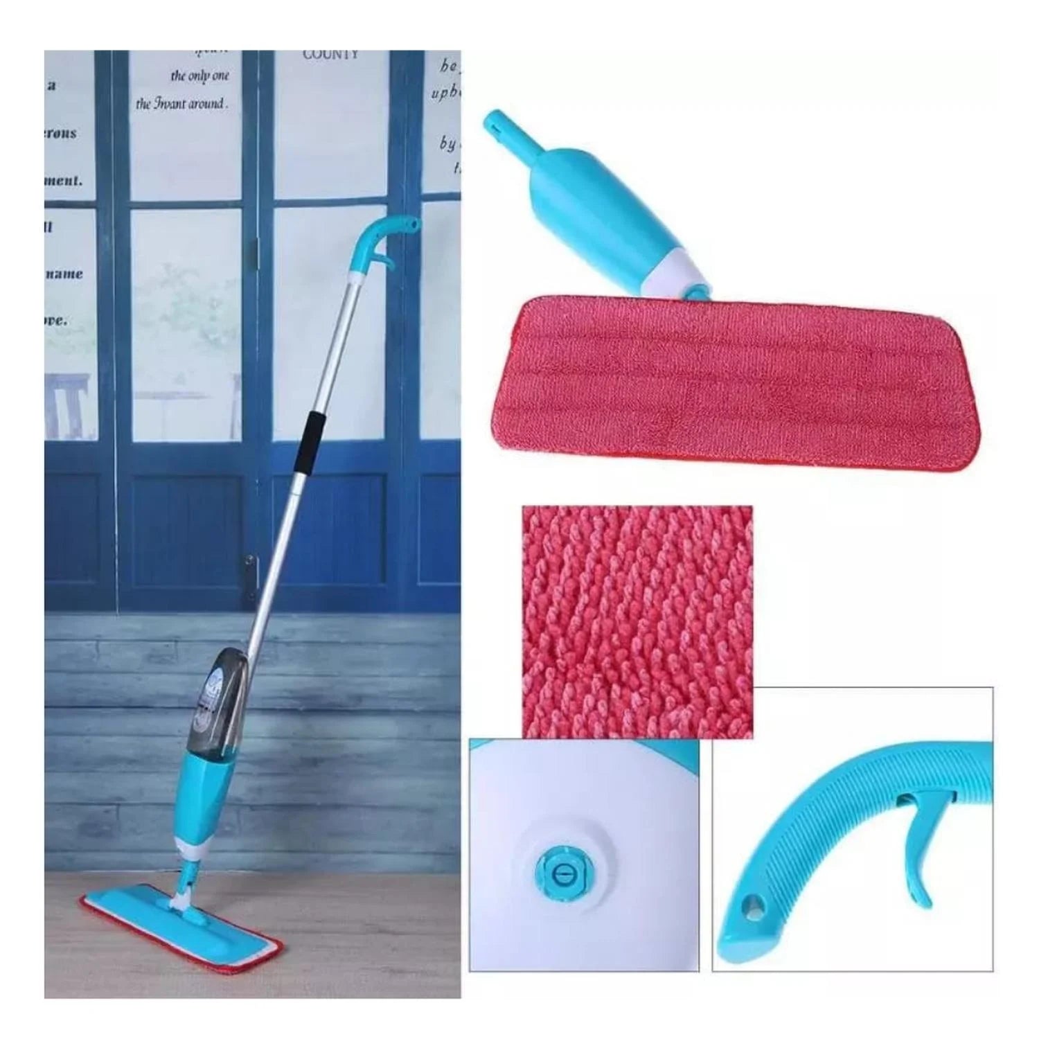 Mopa Spray con Dispensador Limpieza Rápida