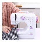 Mini Máquina De Coser Doméstica Multifuncional Blanco