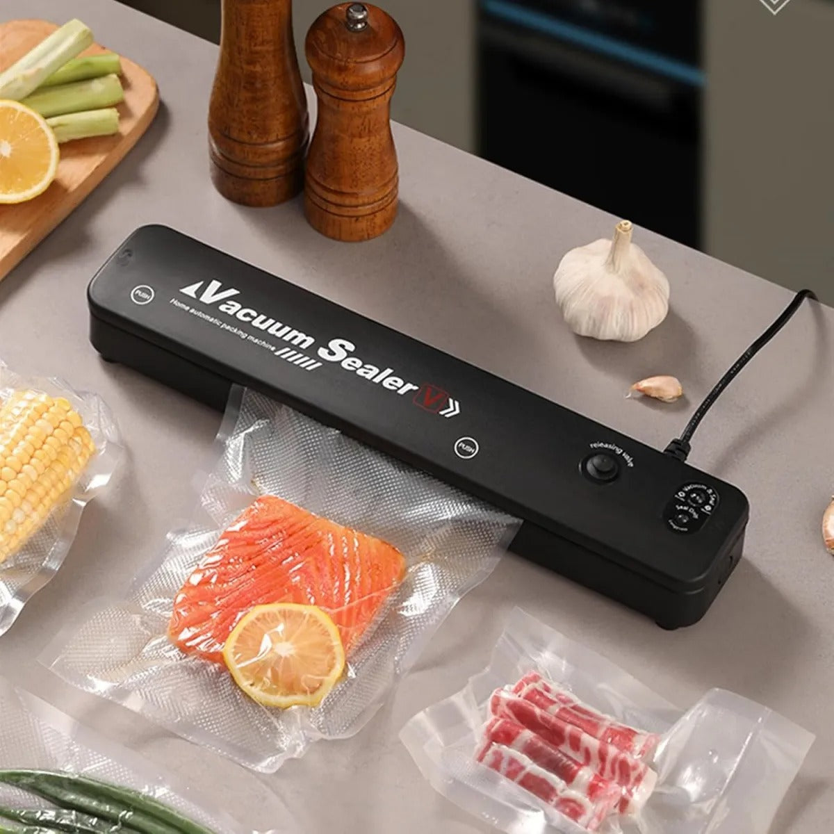 Máquina Selladora al Vacío para Alimentos + 10 Bolsas Incluidas