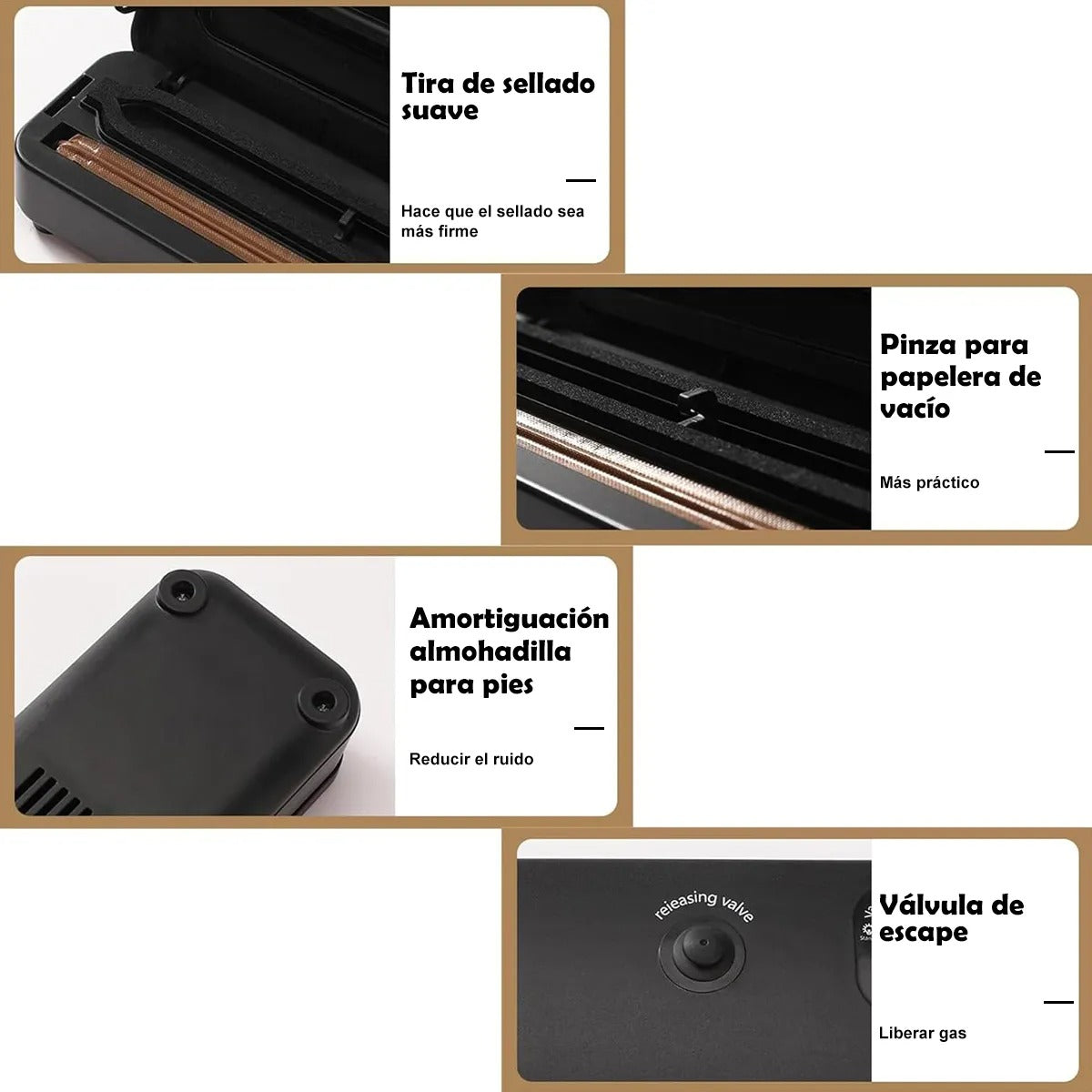 Máquina Selladora al Vacío para Alimentos + 10 Bolsas Incluidas