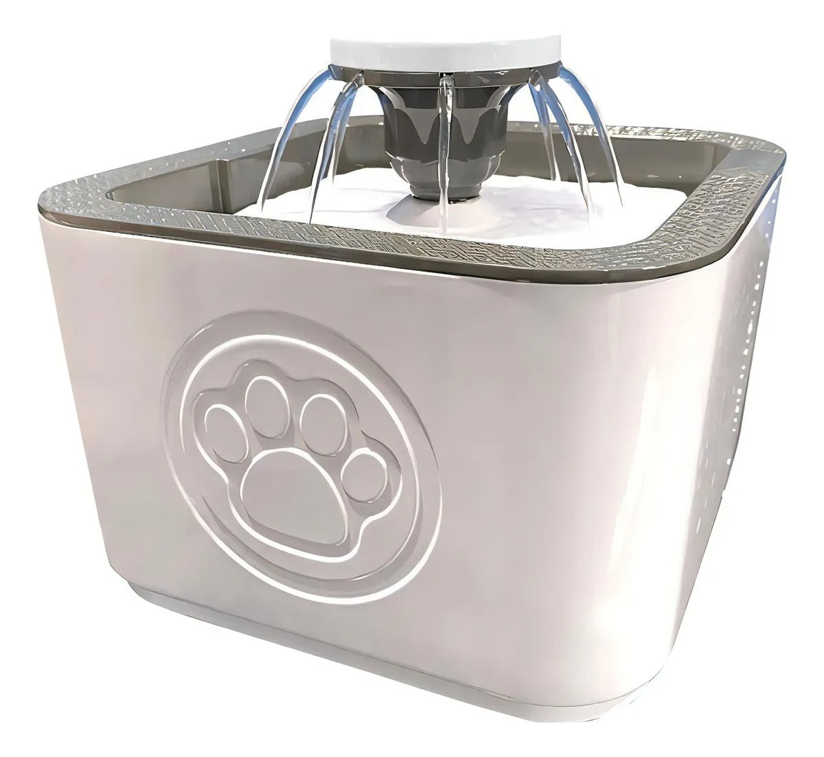 Fuente Bebedero Blanco Para Mascotas Agua 2.5 L Para Perro Y Gato
