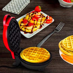 Mini Wafflera Eléctrica Desayunos Rápidos y Deliciosos