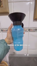 Botella Agua Bebedero Mascota Perrito Paseo 500ml Color Azul