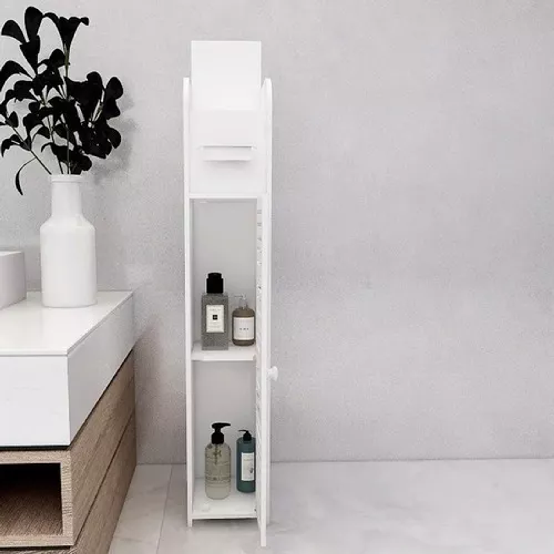 Estante De Baño Organizador 3 Compartimientos Blanco