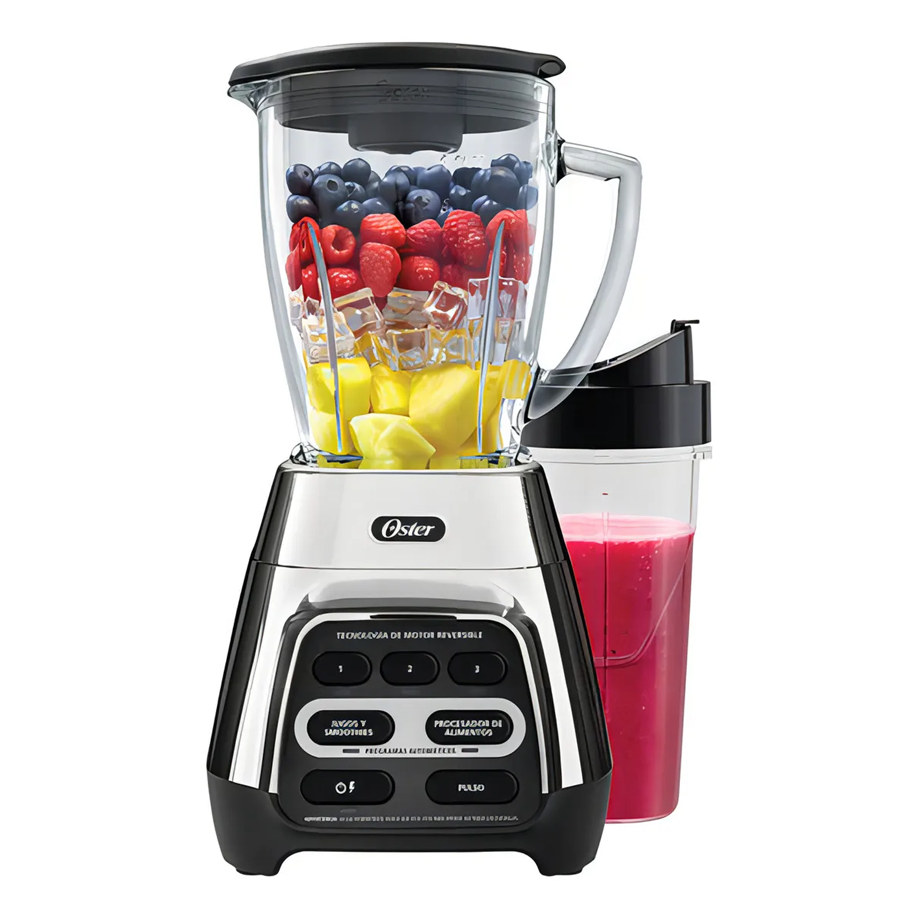 Licuadora Oster Reversible Vaso Blendngo Blstpyg1310rbg Plateado