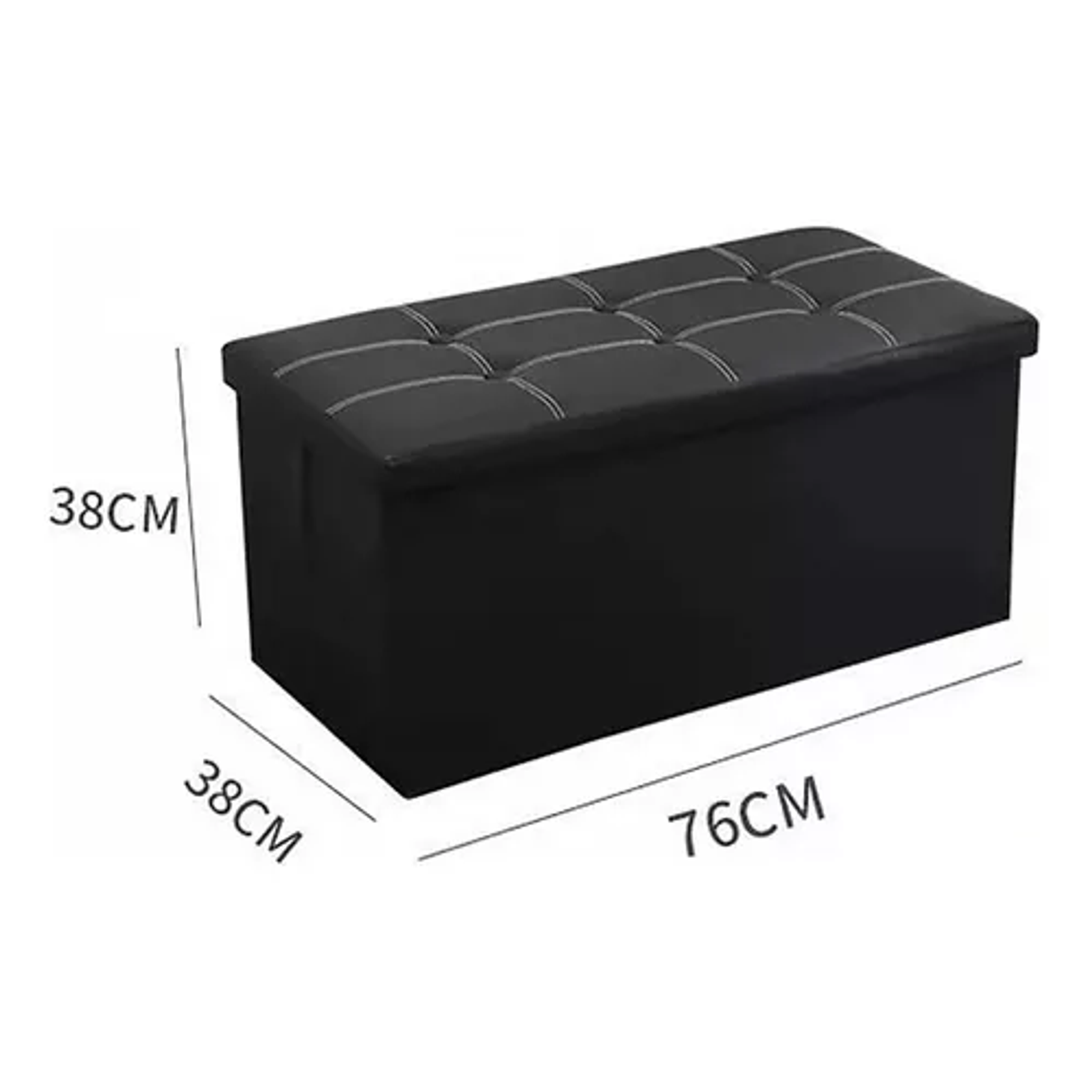 Banqueta Baul Puff Baul Negro 76x38 Organizador Puff Sillon Pie De Cama Baul Organizador