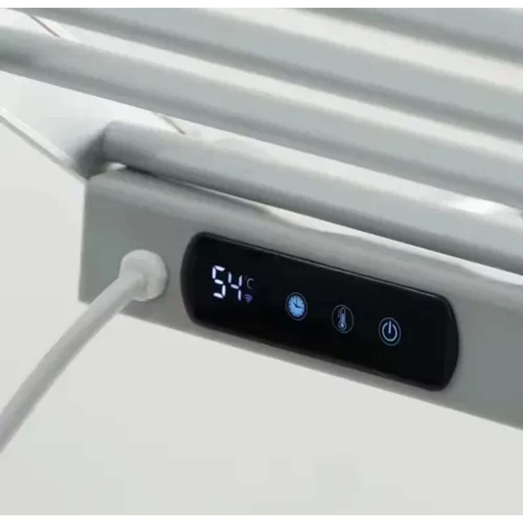 Tendedero Eléctrico Plástico Secadora Ropa Metálico Interior Regulable Gris Oscuro Temporizador Incorporado 18 Barras 230w