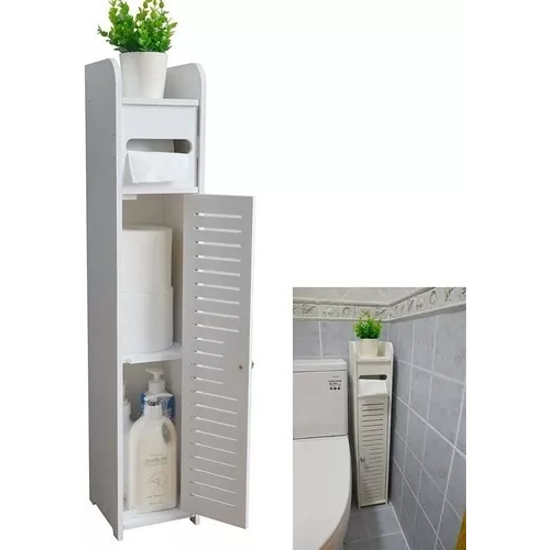 Estante De Baño Organizador 3 Compartimientos Blanco