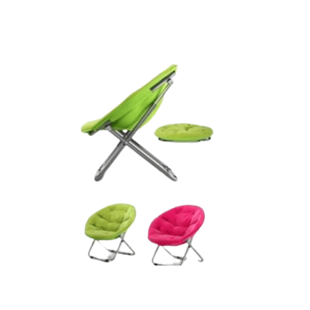 Silla Redonda Plegable Poliéster Colores Variados Redonda