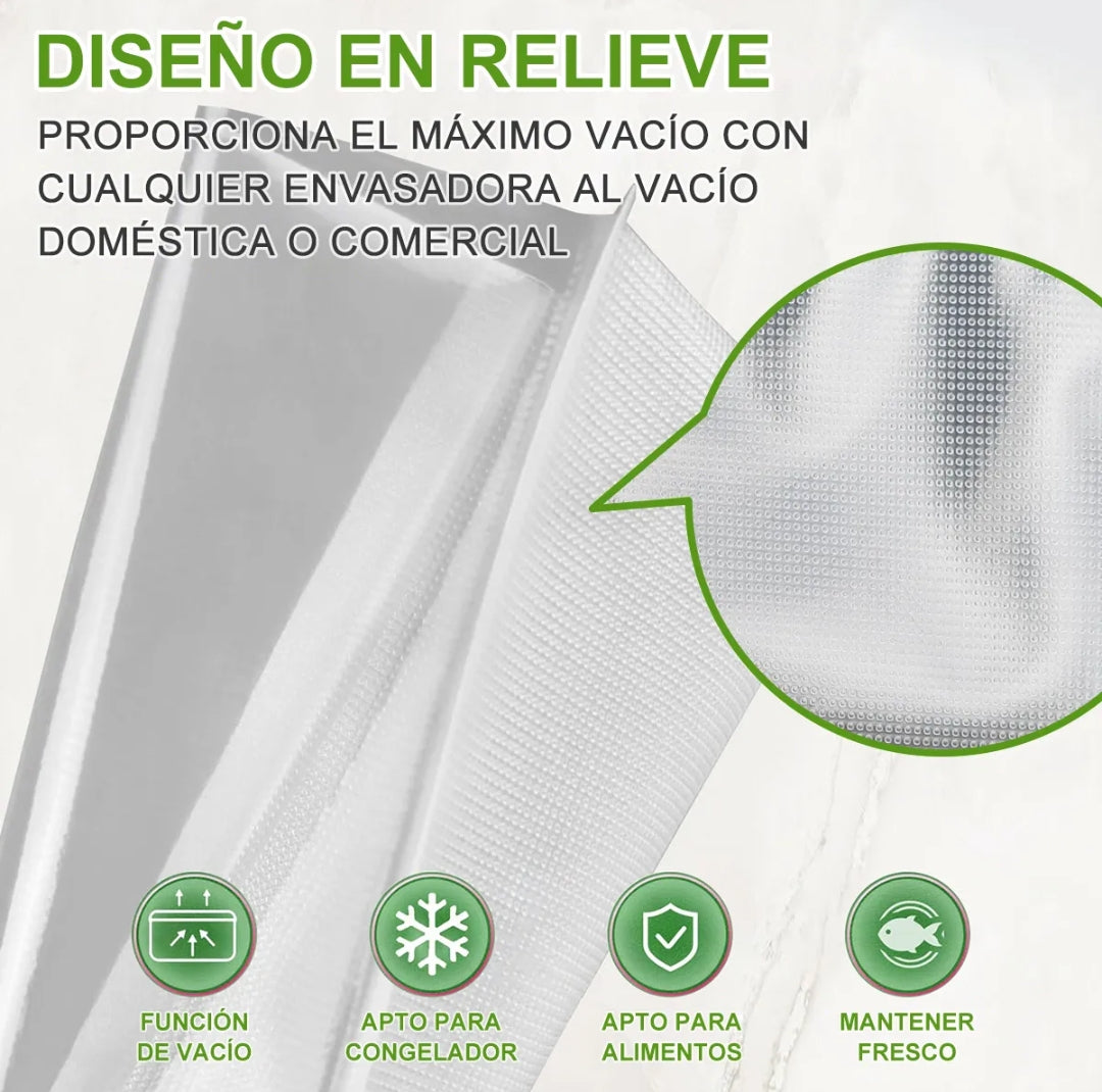 Pack 100 Bolsas Para Sellar Al Vacío 20x25 CM Gruesas