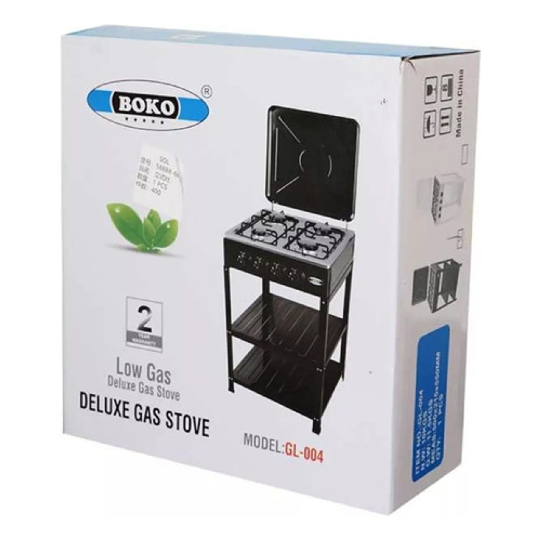 Cocina Encimera A Gas 4 Quemadores Con Repisas Color Negro