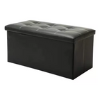 Banqueta Baul Puff Baul Negro 76x38 Organizador Puff Sillon Pie De Cama Baul Organizador