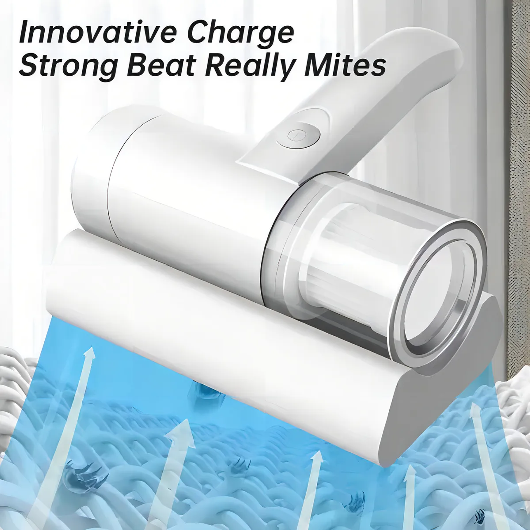 Aspiradora Inalámbrica Anti Acaros De mano Inalámbrica Blanca