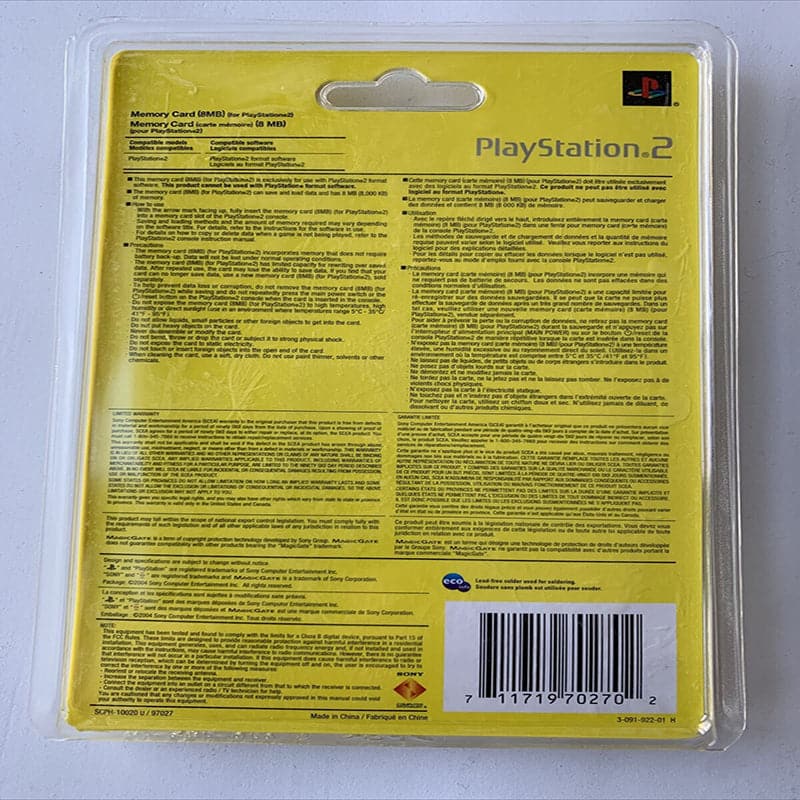 Memory Card de 8mb PlayStation 2