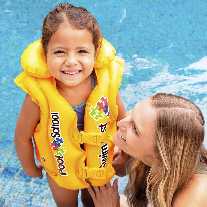 Chaleco Salvavidas Inflable Amarillo Pool School Intex