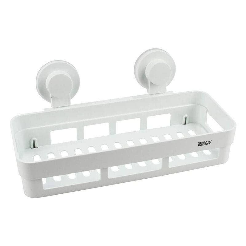 Cesta Para Accesorios De Baño Con Ventosas De Succión Bathlux