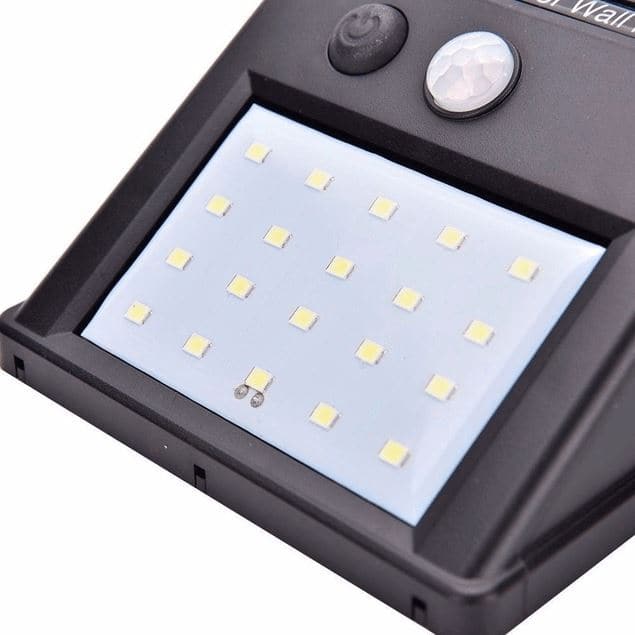 Foco Solar 20 Led Exterior Con Sensor De Movimiento