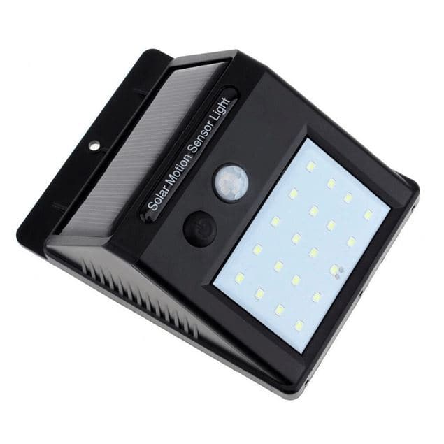 Foco Solar 20 Led Exterior Con Sensor De Movimiento