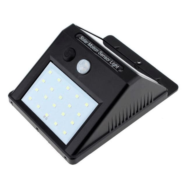 Foco Solar 20 Led Exterior Con Sensor De Movimiento