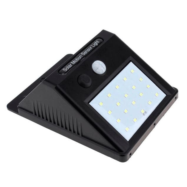 Foco Solar 20 Led Exterior Con Sensor De Movimiento