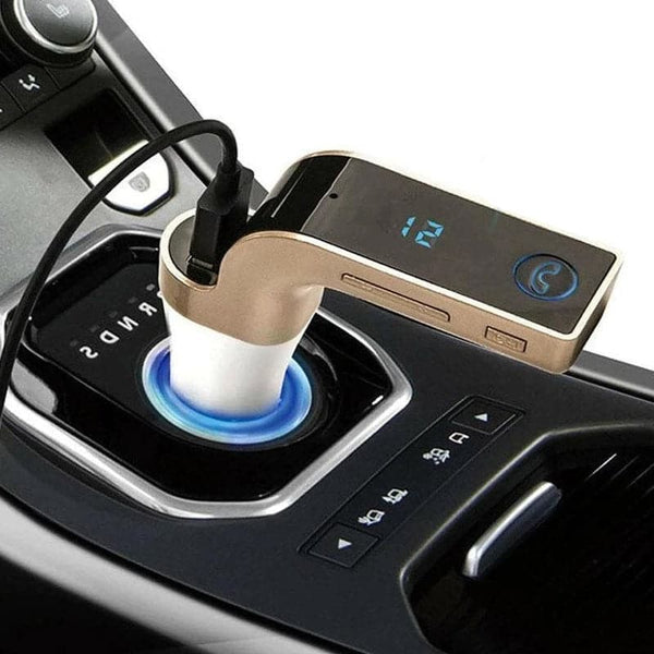 Cargador USB Transmisor FM Bluetooth Con Pantalla Led Para Auto