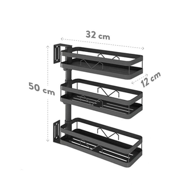 Estante Giratorio Con Tres Compartimientos Multifuncional