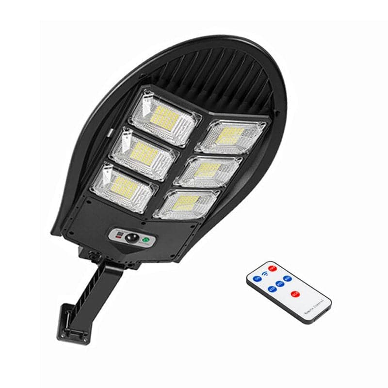 Foco LED Solar Ovalado Con Sensor De Movimiento Y Control