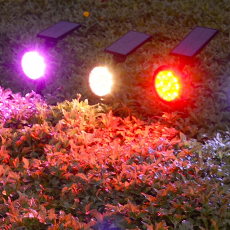 Foco Solar Led De Colores Para Jardín