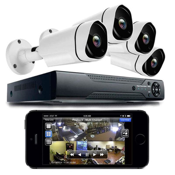 Kit 4 Camaras De Seguridad + Dvr Interior o Exterior