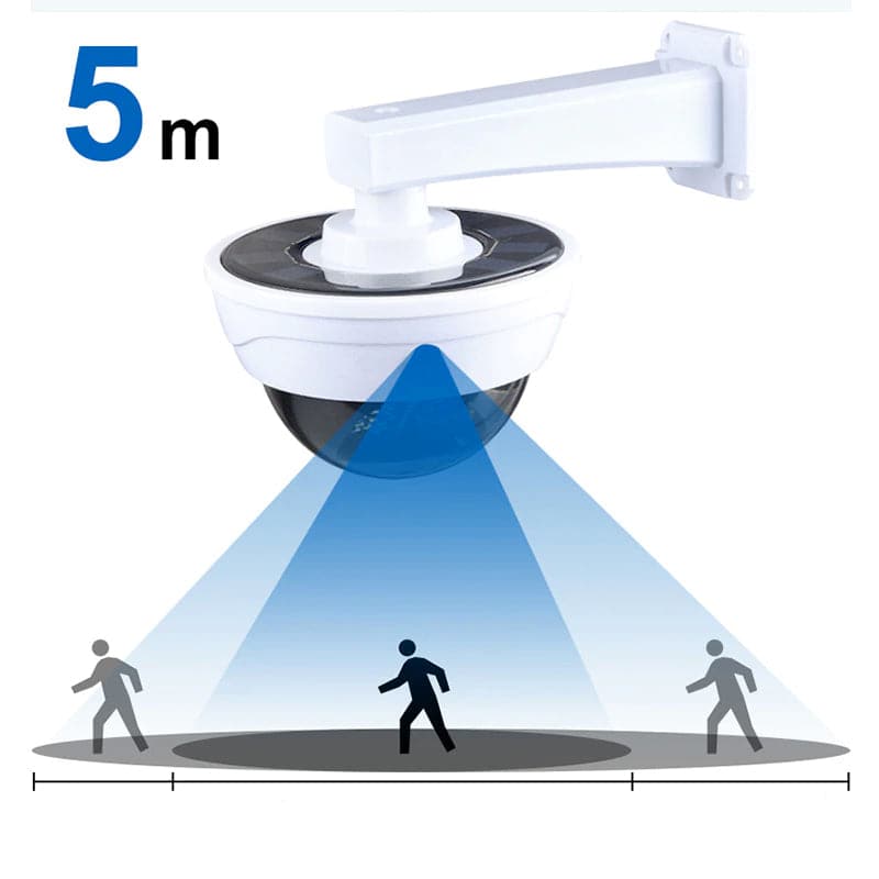 Lámpara Solar Inteligente Con Sensor De Movimiento Simulación De Cámara De Seguridad Más Control